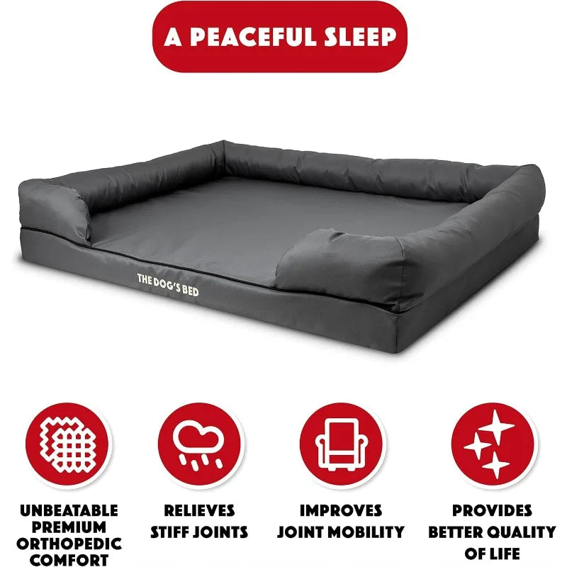 Dog’s Bed, Dog Bed XXL Grey 51.5x39, Memory Foam, Pain Relief: Arthritis, Hip & Elbow Dysplasia, Post Surgery, Lameness